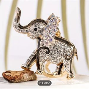 NWT rhinestone inlaid elephant keychain/purse charm